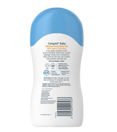 Cetaphil Baby Moisturising Baby Oil With Organic Calendula 200ml