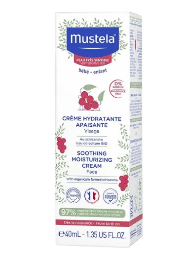 Mustela Soothing Moisturising Face Cream Fragrance Free 40ml