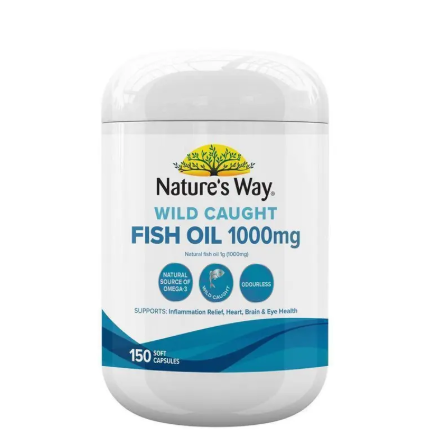 Nature's Way Wild Caught Odourless Fish Oil 1000mg 150 Capsules