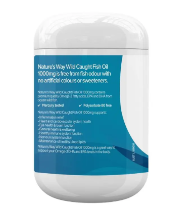 Nature's Way Wild Caught Odourless Fish Oil 1000mg 150 Capsules