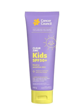 Cancer Council SPF50+ Clear Zinc Kids 110g