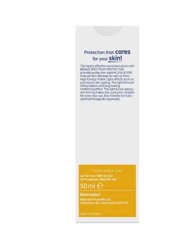 NIVEA Sun UV Face Sunscreen Shine Control SPF50 50ml