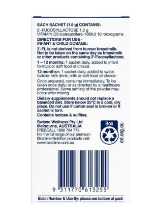 Biostime 2 FL HMO ProBOOST + VIT D 28 x 1.6g Sachets