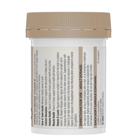 Swisse Vitamin D 60 Capsules