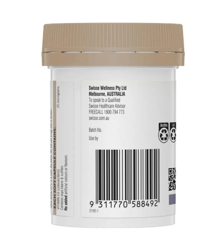 Swisse Vitamin D 60 Capsules